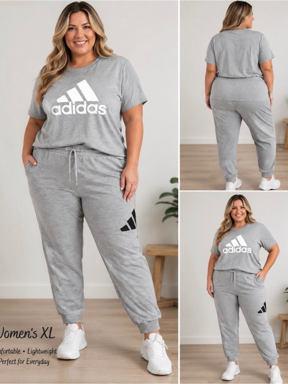 Adidas Women’s XL -Gray Joggers with shirt